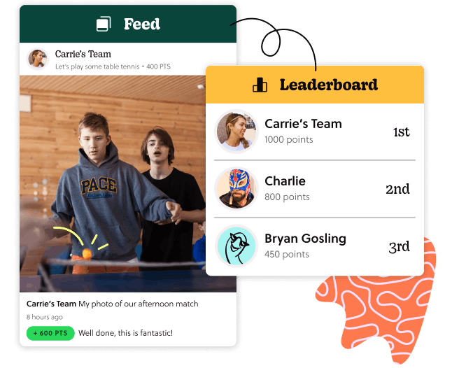 Boost engagement tracking with live leaderboards showing top performers