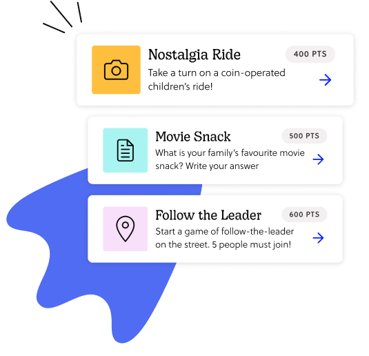 Personalize your event with custom challenges designed to fit every theme
