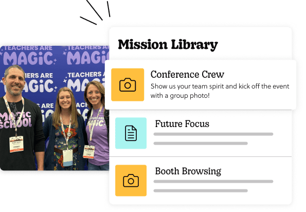 Browse pre-built templates for conference engagement and educational events