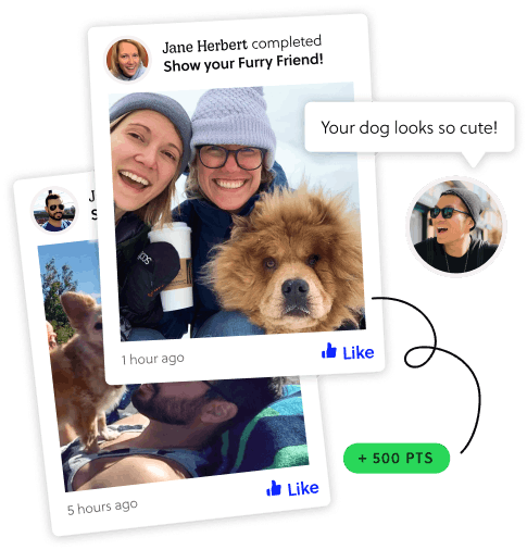 Relive favorite moments by scrolling through shared submissions